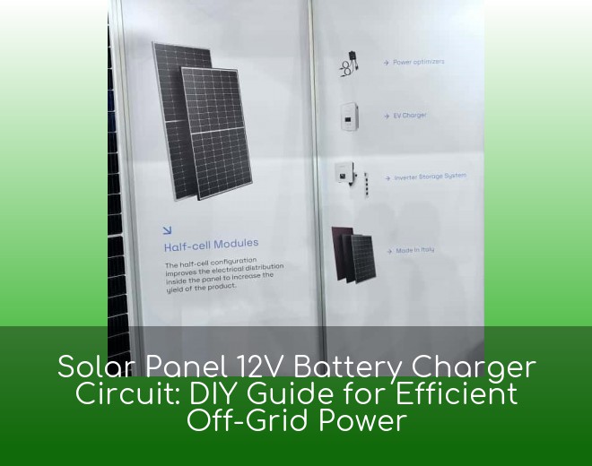 Solar Panel 12V Battery Charger Circuit: DIY Guide for Efficient Off-Grid Power
